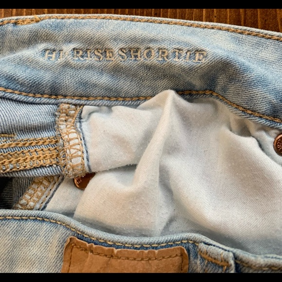 2 Pairs Of Blue Distressed American Eagle Jean Shorts, Sizes 0 & 2 - Picture 7 of 7